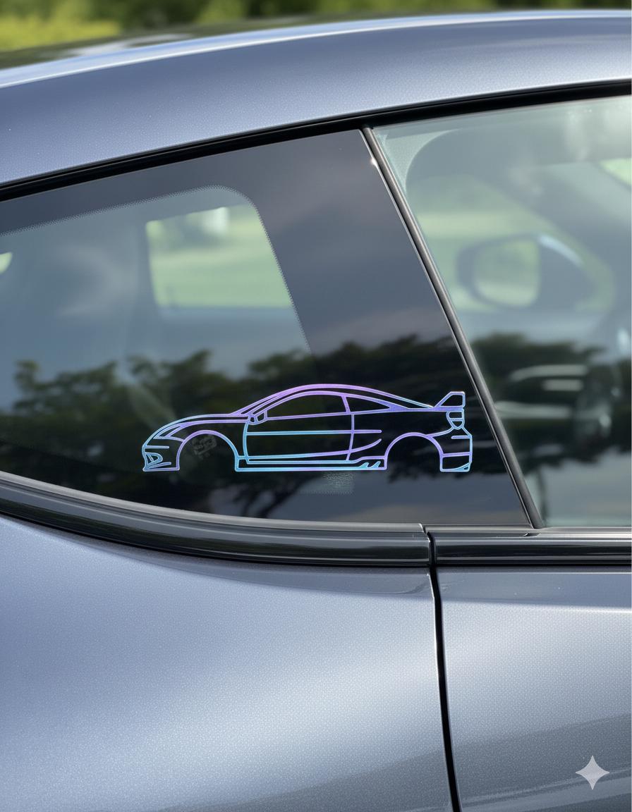 Toyota Celica 7th Gen TRD Style Decal - Vinyl Car Silhouette Sticker - 2000-2005 Celica T230 JDM Window Graphic JDM Gift for Car Enthusiasts