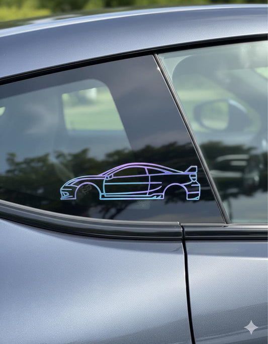 Toyota Celica 7th Gen TRD Style Decal - Vinyl Car Silhouette Sticker - 2000-2005 Celica T230
