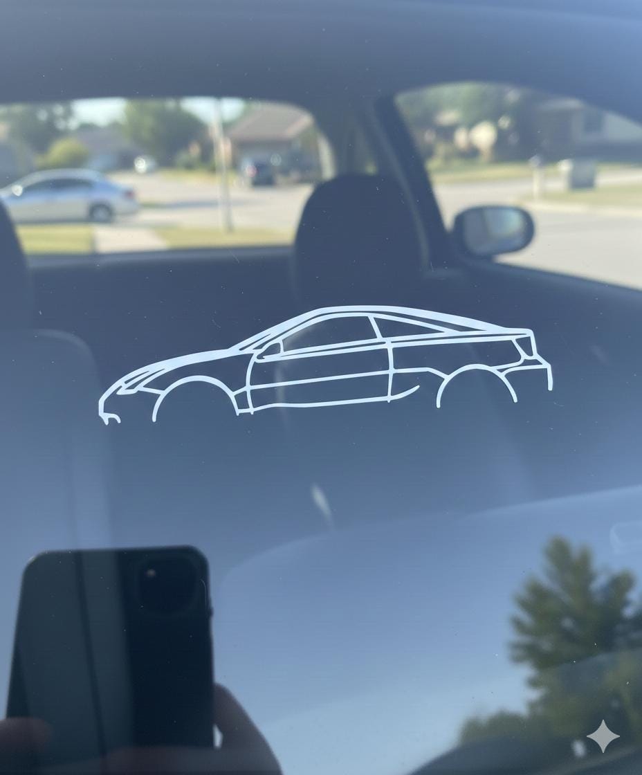 Toyota Celica 7th Gen pre-facelift Style Decal Silhouette Sticker - 2000-2005 Celica T230