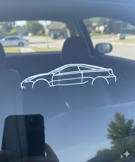 Toyota Celica 7th Gen pre-facelift Style Decal Silhouette Sticker - 2000-2005 Celica T230