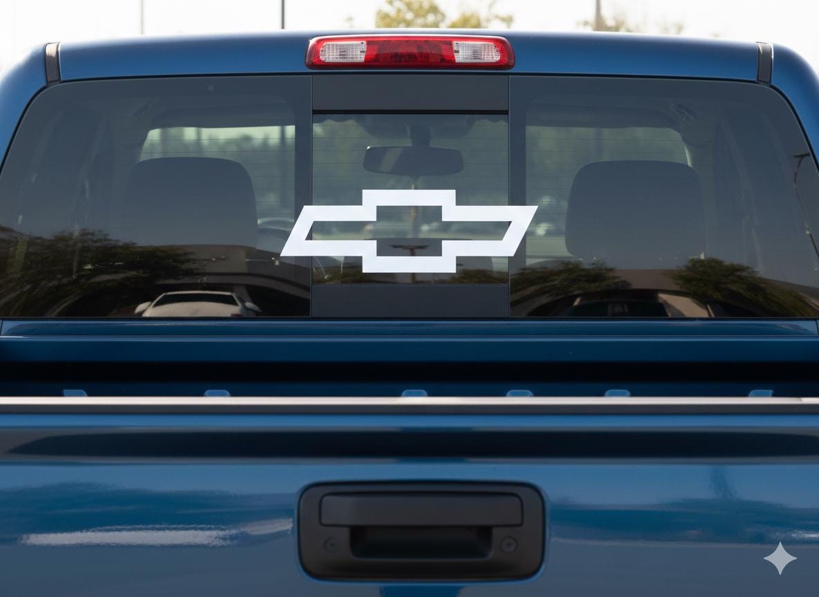 Chevy Bow tie Vinyl Decal Sticker: Car, Window, Cup Decor | truck lover stickers, chevy lover decal