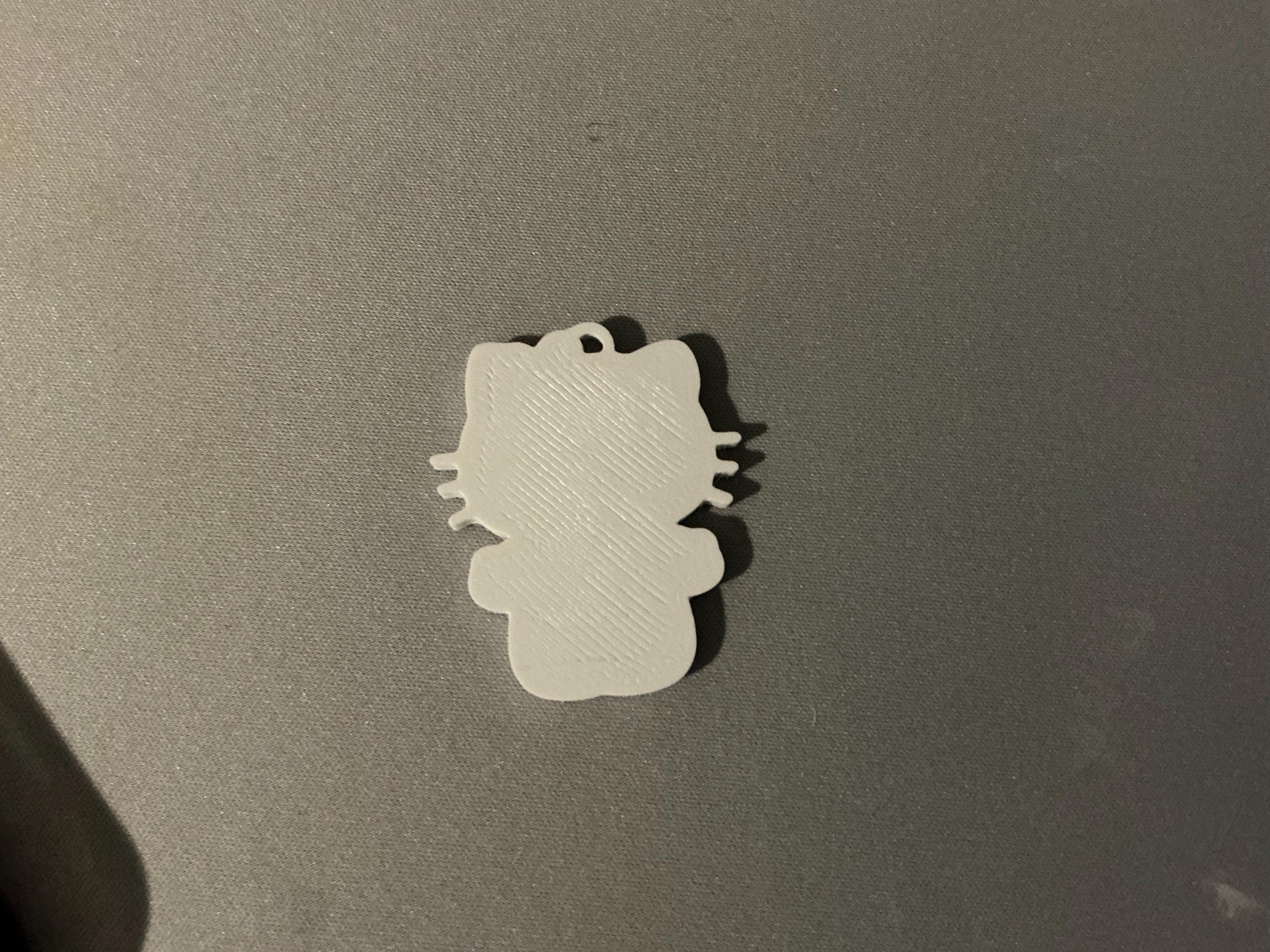 3D Printed Hello Kitty Keychain – Cute Enamel-Style Bag Charm, Pink Floral hello Kitty Key Ring, Kawaii Accessory for Backpacks and Keys