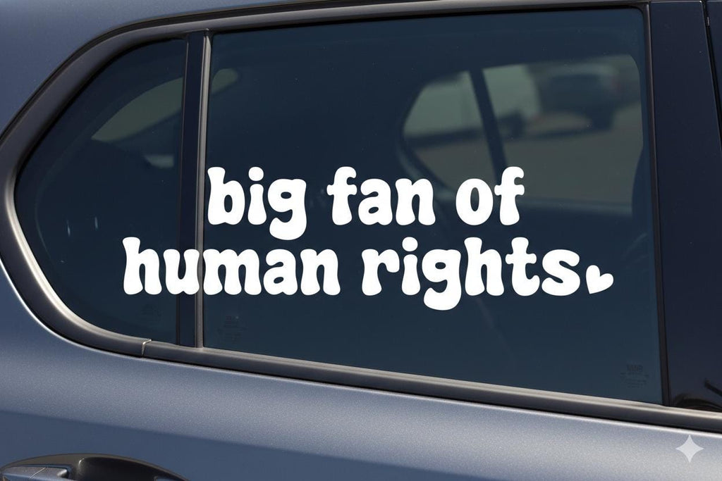 Retro Human Rights Vinyl Sticker